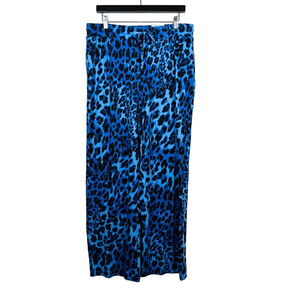NEW! JM Collection Animal Print Lounge Pant Casual Blue - L - Picture 1 of 6